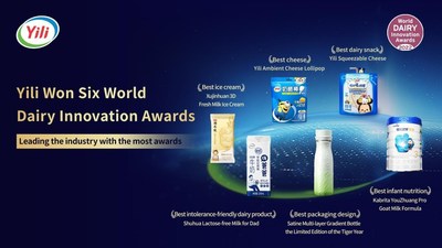 Winner of Six Awards, Yili Further Elevated Its Profile as A World-Leading Innovator (PRNewsfoto/Yili Group)