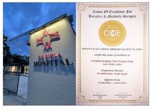 The CK Birla Hospital® awarded with Center of Excellence (CoE) in Bariatric &amp; Metabolic Surgery