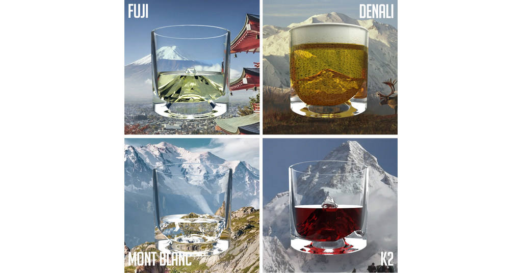 The Peaks Whiskey Glasses Take Whiskey Drinkers to New Heights