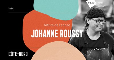 Johanne Roussy, récipiendaire du Prix du CALQ - Artiste de l'année sur la Côte-Nord (Montage photo: Conseil des arts et des lettres du Québec) (Groupe CNW/Conseil des arts et des lettres du Québec)