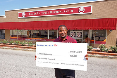 Claflin University receives $500,000 check from Bank of America