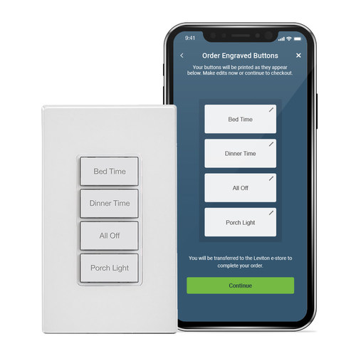 The Decora Smart Wi-Fi 2nd Gen Scene Controller Switch features a keypad with three user-customizable buttons to control room scenes or whole house lighting activities, as well as a built-in smart switch that can control general purpose lighting and loads up to 15A.