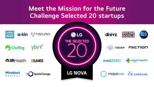 LG NOVA "Selected 20" Startups in the next phase of the incubation program