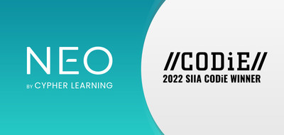 CYPHER LEARNING’s NEO LMS solution was named “Best K-12 Remote Learning Partner” in the 2022 SIIA CODiE Awards.