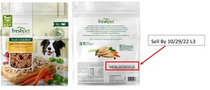 Freshpet Voluntarily Recalls One Lot of Freshpet Select Fresh From the Kitchen Home Cooked Chicken Recipe 4.5-pound bags due to Potential Salmonella Contamination.