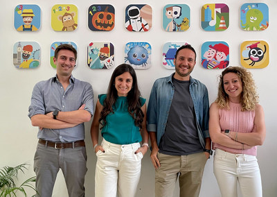 Marshmallow Games founding team - left to right Francesco Capozzi (CTO), Cristina Angelillo (CEO), Massimo Michetti (COO), Marianna Pappalardi (CCO)