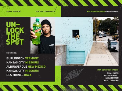 MTN DEW® and MTN DEW ZERO announce the launch of their newest action sports campaign, Skateboarding Is Unstoppable.