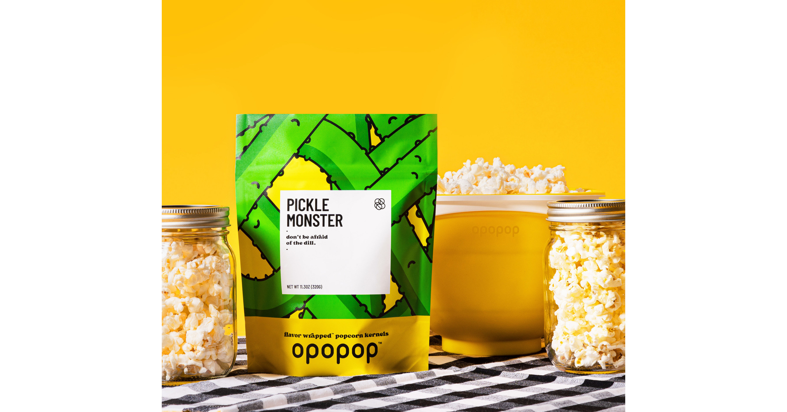Opopop Launches New Dill Pickle Flavor Wrapped™ Popcorn Kernels for