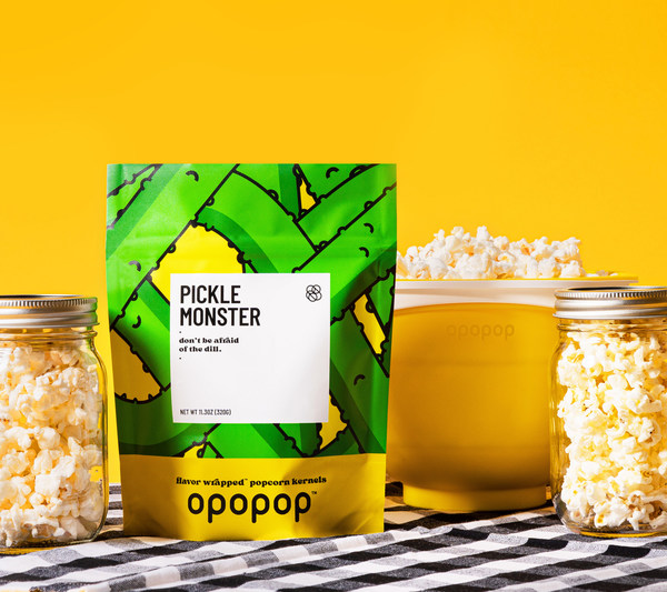 Opopop Launches New Dill Pickle Flavor Wrapped™ Popcorn Kernels for Summer 2022