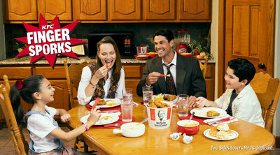 Starting today, you can bring out the fun in family dinner with KFC Finger Sporks. Available with the purchase of a KFC Sides Lovers Meal on the KFC mobile app, on KFC.com or in restaurants, now through July 12, while supplies last.