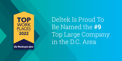 Deltek has been named the #9 Top Large Workplace in the D.C. metro area