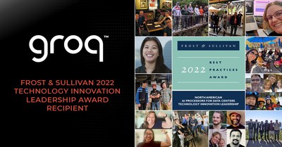 Groq receives the 2022 Frost & Sullivan Technology Innovation Leadership Award.