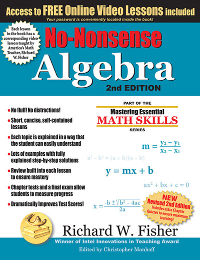 The popular No-Nonsense Algebra from Math Essentials.