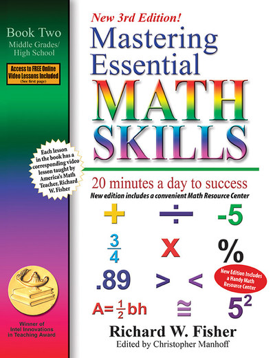 One of Math Essentials' best-selling titles, Mastering Essential Math Skills, Book 2 for middle school and high school students.