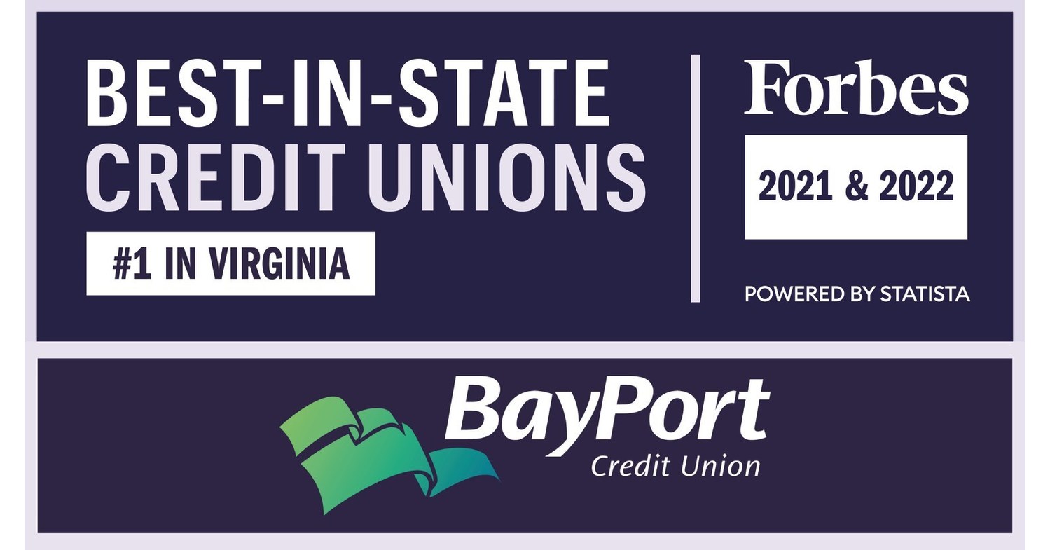 Forbes' BestInState Ranks BayPort Credit Union 1 in Virginia