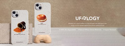 Ufology phone cases are made from 100% sustainable biodegradable wheat straw material.  It is guaranteed to protect your phone.  When discarded, it naturally breaks down in the compost into harmless water and carbon dioxide.