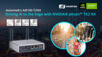 Axiomtek Announces Ultra-Compact AIE100-T2NX AI System Powered by NVIDIA Jetson Edge AI Platform