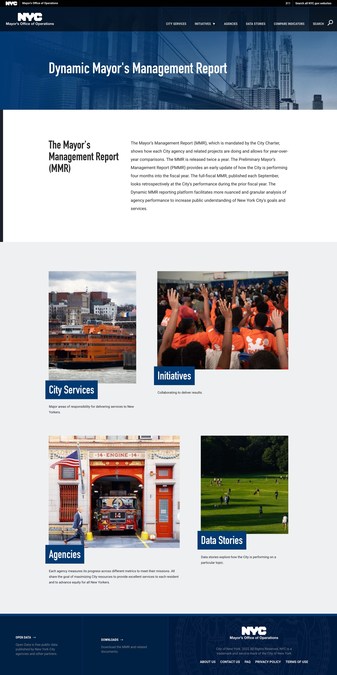 HD MADE DESIGNS NEW DYNAMIC MAYOR'S MANAGEMENT REPORT FOR NYC MAYOR'S OFFICE OF OPERATIONS - Vimarsana News