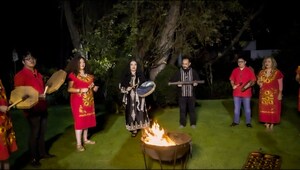 Ritual de fuego de la Noche de San Juan desde Valle Bravo