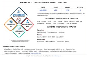 New Study from StrategyR Highlights a $7.9 Billion Global Market for Electric Bicycle Motors by 2026