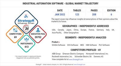 New Study from StrategyR Highlights a $53.9 Billion Global Market for Industrial Automation Software by 2026