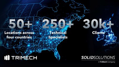 The combined company, which has people working in nine time zones, is the most comprehensive provider of software and services for the SOLIDWORKS and Dassault Systèmes portfolio across their combined geographies. Both TriMech and Solid Solutions have a long history of delivering exceptional training, consulting, and support services, with a focus on expanding their capabilities to help take their clients' businesses to the next level ? in design, simulation/analysis, process/workflow, and more.