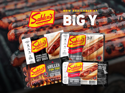 Three varieties of Sahlen’s Hot Dogs, in various packaging sizes, can now be found at Big Y retail locations in Connecticut and Massachusetts, including one- and three-pound packs of Sahlen’s most sought-after hot dog product—Tender Casing Pork & Beef Smokehouse Hot Dogs.