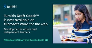 Announced at ISTE 2022, Turnitin Draft Coach integrates with Microsoft Word for the web