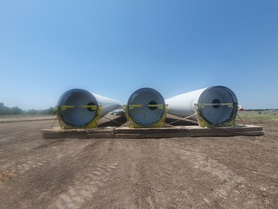Construction is currently underway at ENGIE's Limestone wind project, including initial delivery of some of the 264 individual blades that will make up the 88 turbines, each capable of producing 3.4 MW of output.