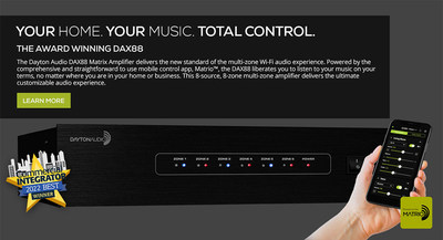 Dayton Audio's Dax88 8-Source, 8-Zone Distributed Audio Matrix Amplifier Delivers The New Standard Of The Multi-Zone Wi-Fi Audio Experience. Powered By The Comprehensive And Straightforward To Use Mobile Control App, Matrio™, The Dax88 Liberates You To Listen To Your Music On Your Terms, No Matter Where You Are In Your Home Or Business. Enjoy Total Control Of Your Audio System. Plain And Simple.
