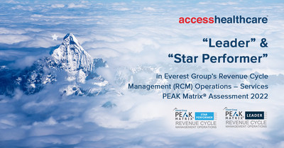 Access Healthcare was named a "Leader" and "Star Performer" in its Revenue Cycle Management (RCM) Operations - Services PEAK Matrix® Assessment.