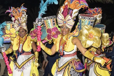 Carnival performers, Dushi Aventura, at Sandals Royal Curaçao’s Grand Opening Celebration - Photo Credit John Parra Getty Images for Sandals Resorts.