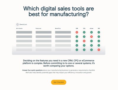 The self-serve checklist helps manufacturers choose the right sales software for their business.