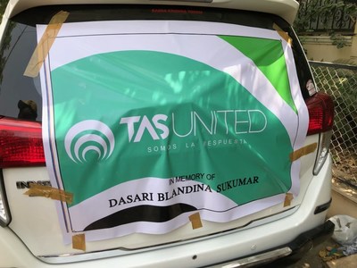 TAS United provided food to people in India in honor of the late Blandina Dasari Sukumar.
