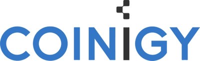 Coinigy logo blue and black (PRNewsfoto/Coinigy)