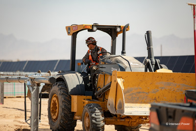 Construction is underway at Intersect Power’s 224 MWac Athos III solar + storage project. Located in Riverside County, CA, the project is expected to be online by the end of 2022.