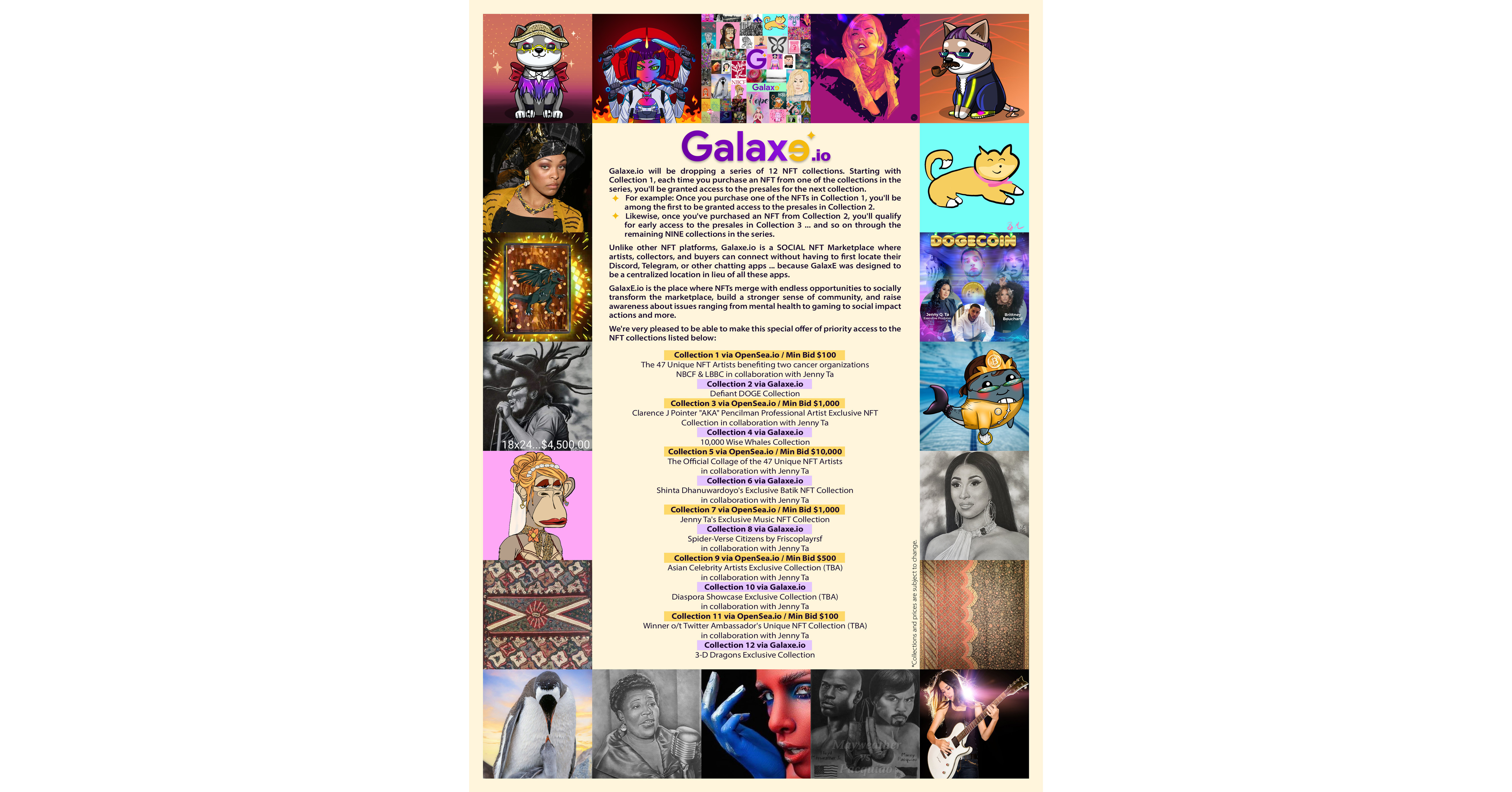 GalaxE Announces New NFT Collections by Dogecoin Creator and Other Notable Artists
