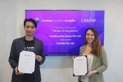 (Left to right): Kelvin Teo, Co-founder and Group CEO, Funding Societies | Modalku; Nicki Ramsay, Founder and CEO, CardUp