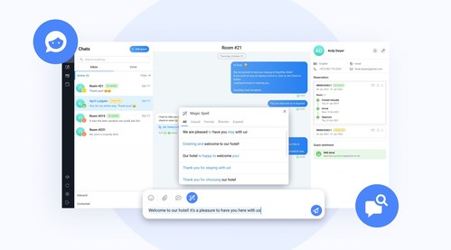 Magic Spell is an AI-based messaging assistant, giving automatic phrasing suggestions that can be adjusted by tone and length.