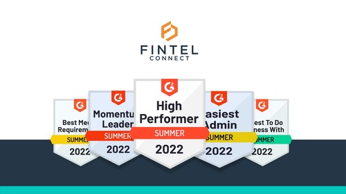 Fintel Connect, une solution de croissance du marketing partenaire alimentée par l'IA pour les services financiers, est reconnue comme l'un des principaux logiciels de marketing d'affiliation dans le rapport d'été 2022 de G2.