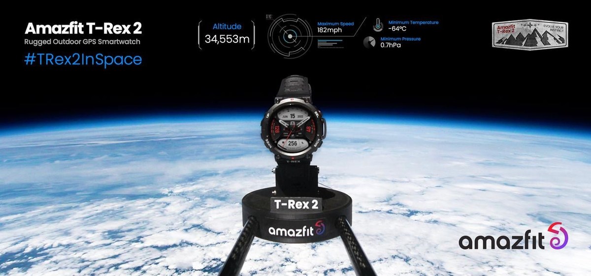 Extra tough: Amazfit T-Rex 2 just survived a trip from space