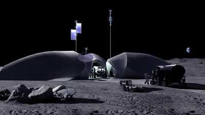 LINA’s ultra-thin shell is designed to support a 2.7-meter thick, protective regolith overburden. The result is a lightweight, mass optimized structure that functions as defense against radiation and the extreme lunar environment. Credit: AI SpaceFactory