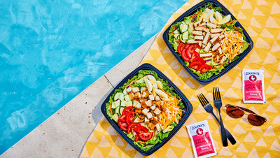 Zaxby's Zensible Zalads have fewer than 600 calories, including your choice of grilled or fried chicken and the new lite vinaigrette dressing.