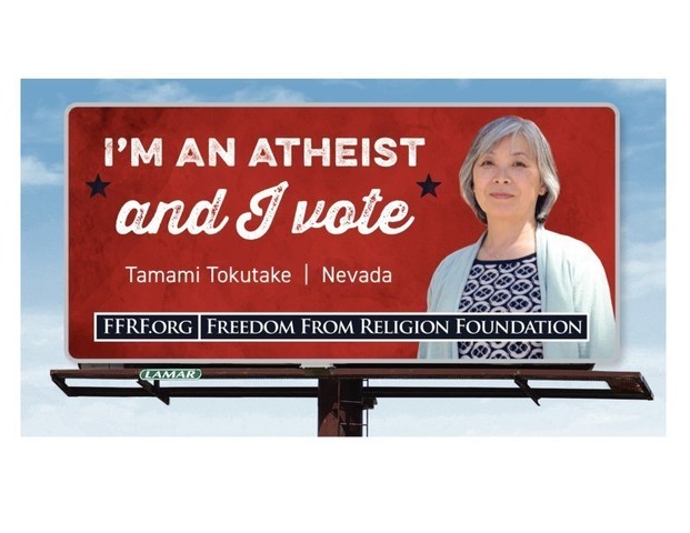 An example of one of the billboards FFRF is placing in cities across the United States.