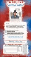 FFRF's Secular Vote New York Times ad.
