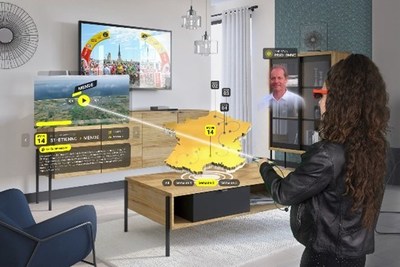 Tour de France fans get special tour in Augmented Reality.  
Non-contractual photo credit: Immersiv.io