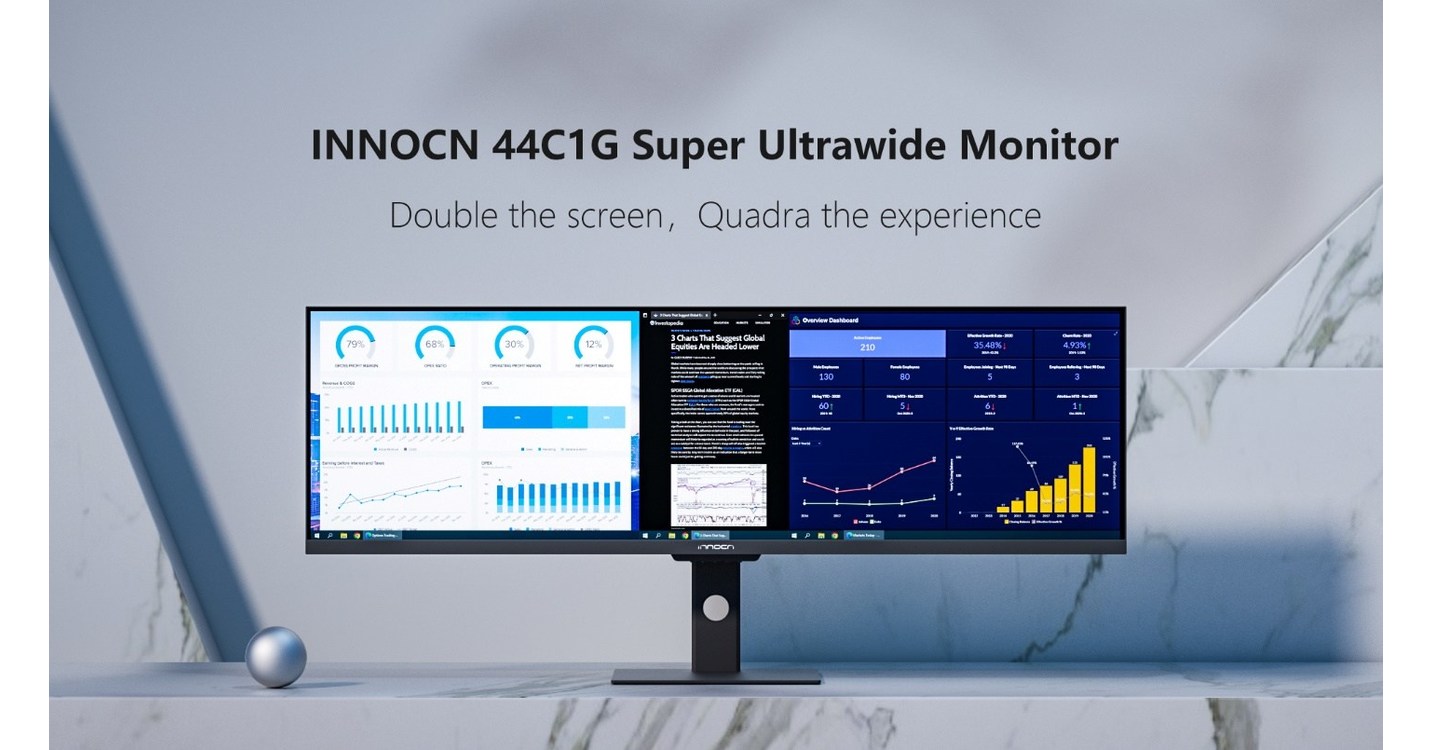 44C1G Super Ultrawide Monitor launched by INNOCN: Double the screen, Quadra the experience - PR Newswire