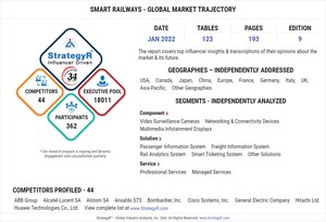 New Study from StrategyR Highlights a $33.9 Billion Global Market for Smart Railways by 2026