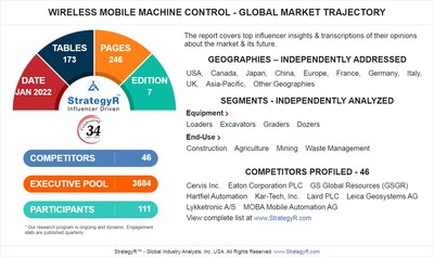 New Analysis from Global Industry Analysts Reveals Steady Growth for Wireless Mobile Machine Control , with the Market to Reach $4.7 Billion Worldwide by 2026