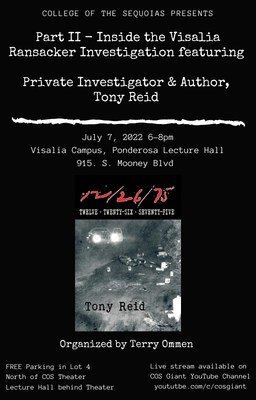 College of the Sequoias Hosts "Inside the Visalia Ransacker Investigation" Pt. 2